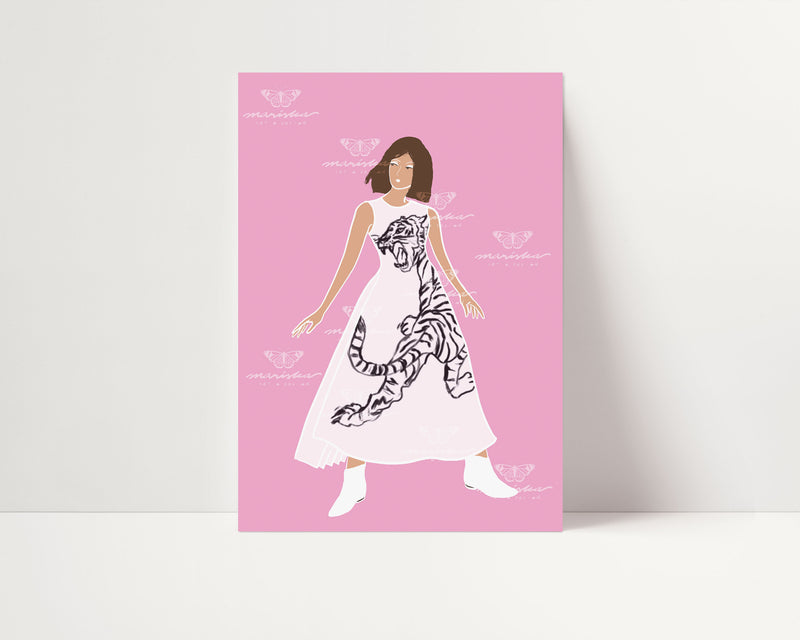 Candy in the Tiger dress (downloadable print)